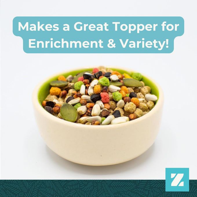 ZuPreem Sensible Seed bird food blend for medium birds, 2 lbs, made in USA, (M)