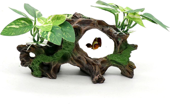 realaqcc artificial driftwood cave aquarium decor ornaments for betta fish tank accessories