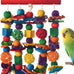 dbness bird toys, natural wooden blocks, parakeet chewing toy for small to medium macaw cockatoos budgie lovebird cockatiel conures 13.4x5.9 inches adjustable