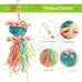 Yuepet 4-pack small parrot chewing toys with natural components, crinkle shred, and colorful beads for parakeets, parrotlets, lovebirds, and cockatiels