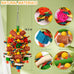 Natural Corn Cob and Loofah Slices Bird Chew Toys for African Grey Parrots and Macaws