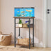 HOOBRO 3-Tier Fish Tank Stand with Storage, Rustic Brown, 20.5 x 11 inches, Metal Frame, BF52FT01