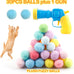 MeoHui 31Pcs Cat Ball Launcher Toy, 1 Gun, 30Pcs Plush Fuzzy Balls for Bored Indoor Cats