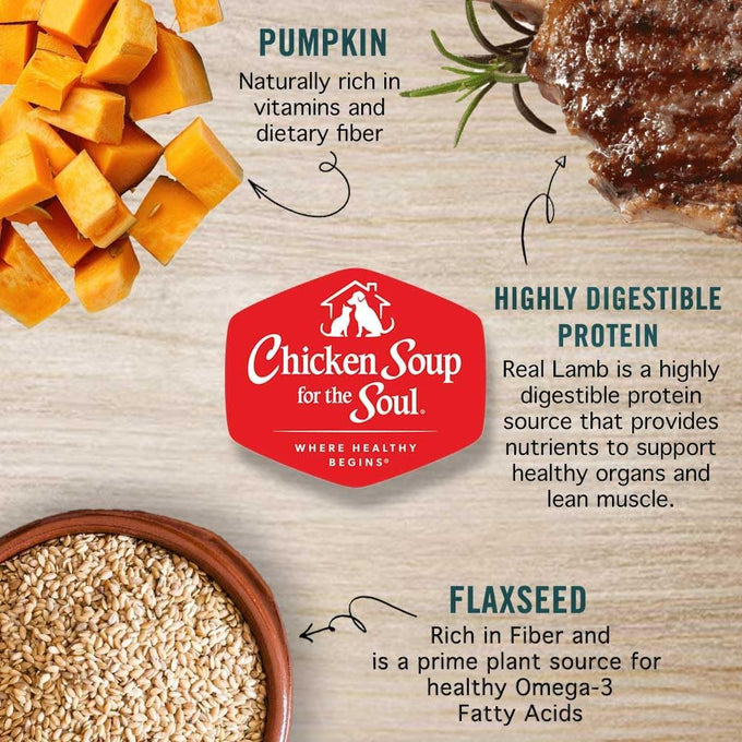 Chicken Soup for the Soul Adult Wet Dog Food, Lamb Pate, 13oz (12-Pack)