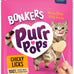 Bonkers Purrpops Freeze-Dried Chicken Flavored Lollipop Treats for Cats, 15 Pack