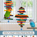 Bissap multicolored bird chewing sticks for small medium conure parakeet cockatiels lovebird pet birds