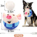 Baborui Rechargeable Interactive Dog Toy in Blue, Jumping Squeaky Toy with Recording and Music Modes for Small to Large Dogs