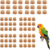 2 pc wooden bird chew toys for parakeet cockatiel conure budgie lovebird - 7.9 inch hanging