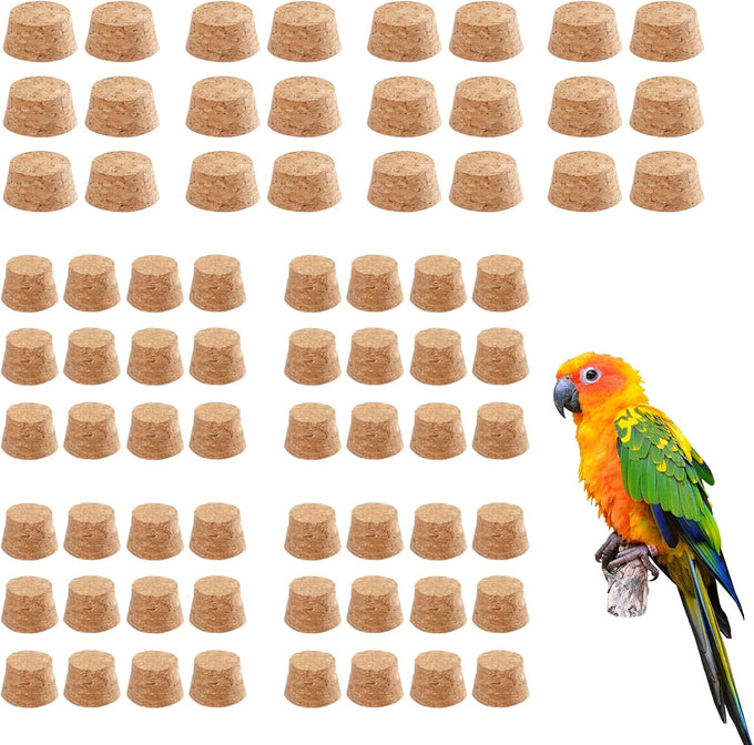 2 pc wooden bird chew toys for parakeet cockatiel conure budgie lovebird - 7.9 inch hanging