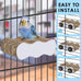 Katumo 4.9x3.1x1.6 inch corrugated paper parrot perch stand with two built-in wing nuts & bolts