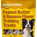 Amazon Basics Chicken Flavor Training Treats with Peanut Butter and Banana, 2 lb Bag, No Fillers, for Dogs