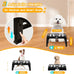 Comeso Elevated Dog Bowls for Small Medium Dogs with 3-Height Adjustable Stand and 2 Stainless Steel Bowls, Black