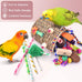 Katumo seagrass foraging bird toys for parakeets, cockatiels, conures, parrots with natural materials and hook attachment