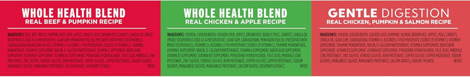 Nutrish Gentle Digestion and Whole Health Blend Premium Paté Variety Pack Wet Dog Food, 13 oz. Can, Pack of 12, Packaging May Vary (Rachael Ray)