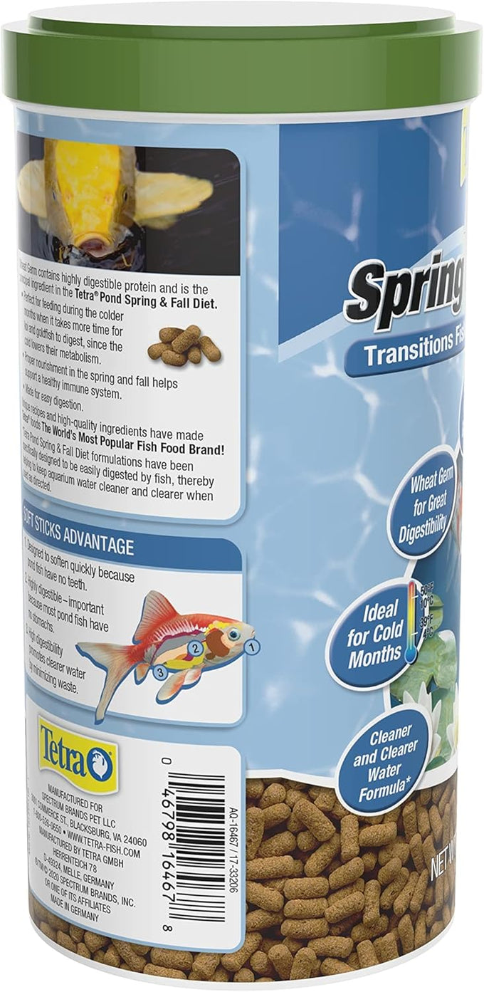 TetraPond Spring And Fall Diet 7.05 Ounces floating fish food for goldfish and koi