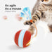 jkanti interactive cat toys for indoor cats 3rd generation agile moving cat ball with elastic mesh tail orange orange