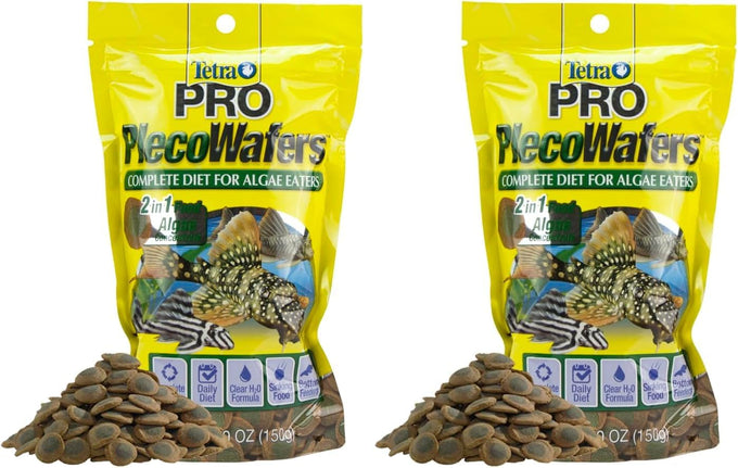 Tetra PlecoWafers 86 Grams nutritionally balanced fish food for algae eaters, sinking wafers, 3.03 ounce pack