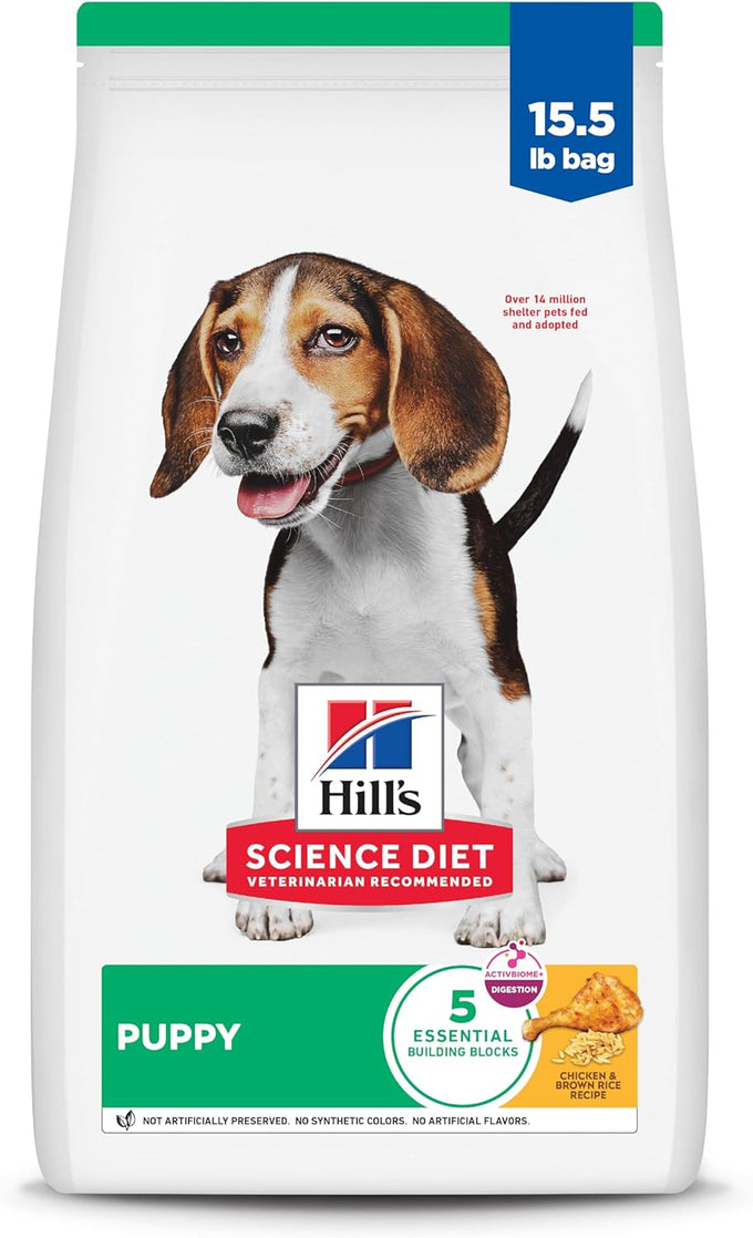 Hill's Science Diet Puppy Dry Dog Food, Chicken & Brown Rice, 15.5 lb