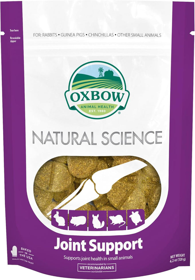 Oxbow Timothy Hay Joint Support Supplement for Rabbits & Guinea Pigs, Made with Glucosamine & Turmeric, 4.2 oz