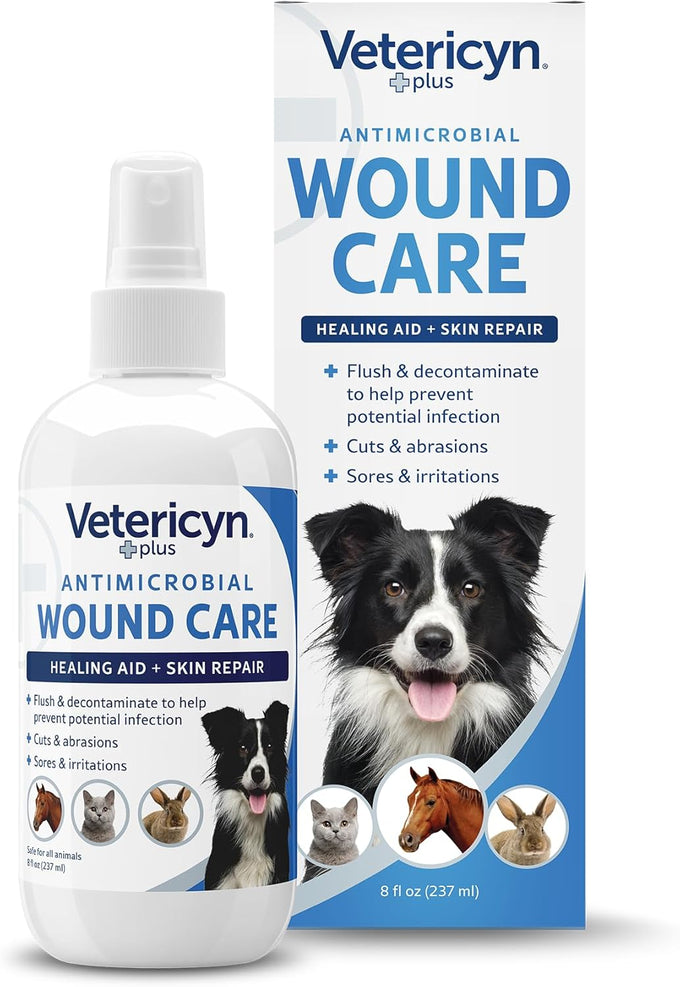 Vetericyn Plus 3-ounce Dog Wound Care Spray, Healing Aid and Skin Repair for Animals, pH-balanced and Non-toxic