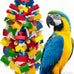 multicolored wooden blocks bird chewing toy parrot cage bite toy for macaws cockatoos african grey and large parrot birds