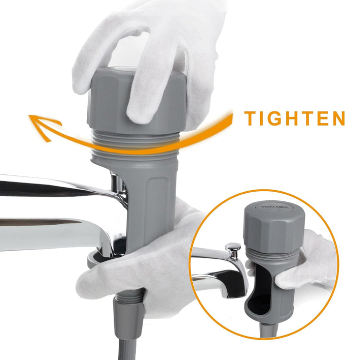 Yoo.mee Pets Shower Attachment Quick Connect Tub Spout Front Diverter Portable Pets Cleaning