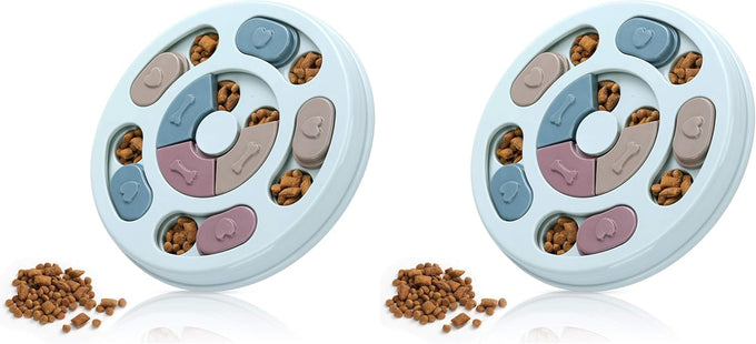 DR CATCH dog puzzle for IQ training & mental enrichment, blue, L9.44" x W9.44" x H1.14"
