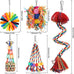 Colorful parrot toys set with bell, rope perch, and foraging toys for Conure, Cockatiel, Budgies, Lovebird