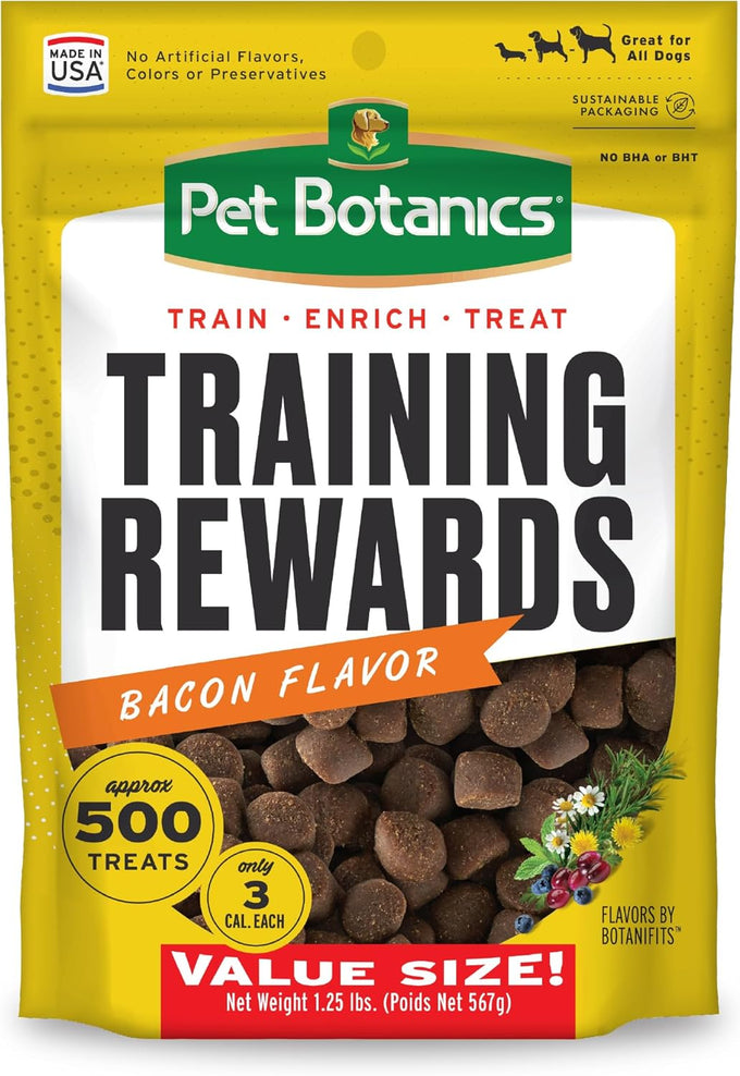 pet botanics 10 oz bacon flavor training rewards soft chewy treats for small dogs