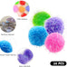 20-pcs cat toys extra-large 1.5inch glitter balls, plush, soft, assorted colors