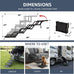 Oiilores extra-wide foldable dog stairs for large breeds, 5 steps, 250 lbs capacity, non-slip surface, 17x5x13 inches compact size