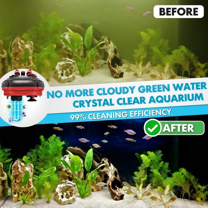 Pondforse canister filter,  external aquarium filter with ultra-quiet circulation and media for fish tanks and aquariums