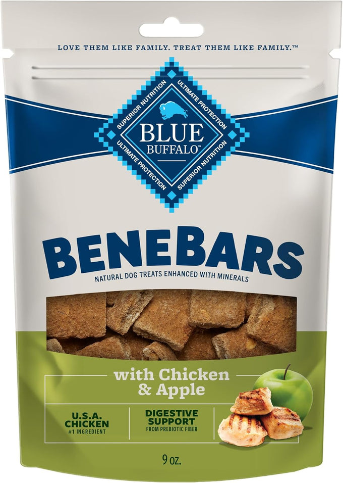 Blue Buffalo BeneBars Skin & Coat Support Dog Treats with Omega 3 & 6 Fatty Acids