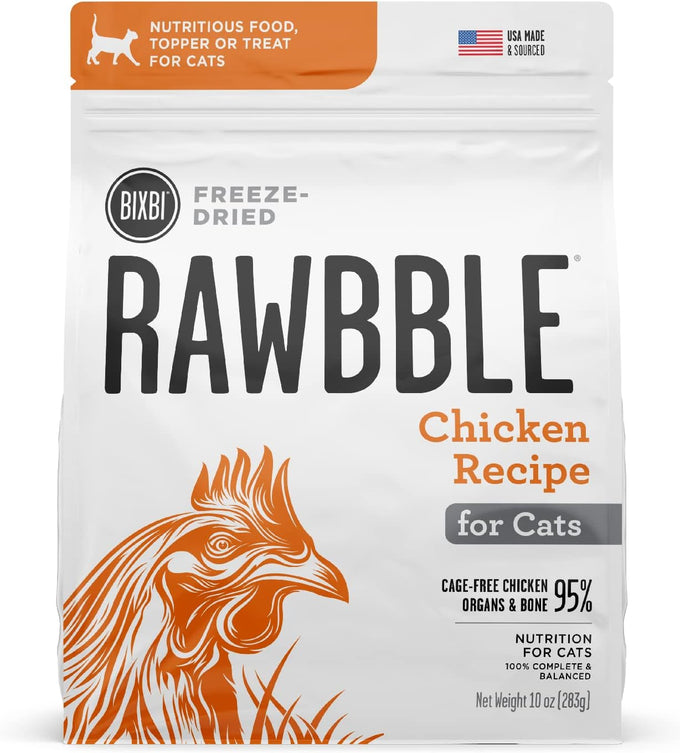 bixbi rawbble freeze dried beef cat food 3.5 oz usa made small batches