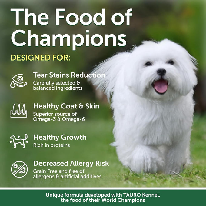 Nature's Protection Puppy Food Small Breed - High Protein, Grain-Free, Tear Stain Formula Dry Dog Kibble for White & Light Fur Dogs (Superior Care - White Fish, 3.3 lb)