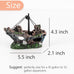 raeasily 10x10 shipwreck aquarium decoration resin sunken ship