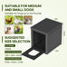 DRATO resin material dog house, multi-functional pet house for small to medium dog, black, medium size