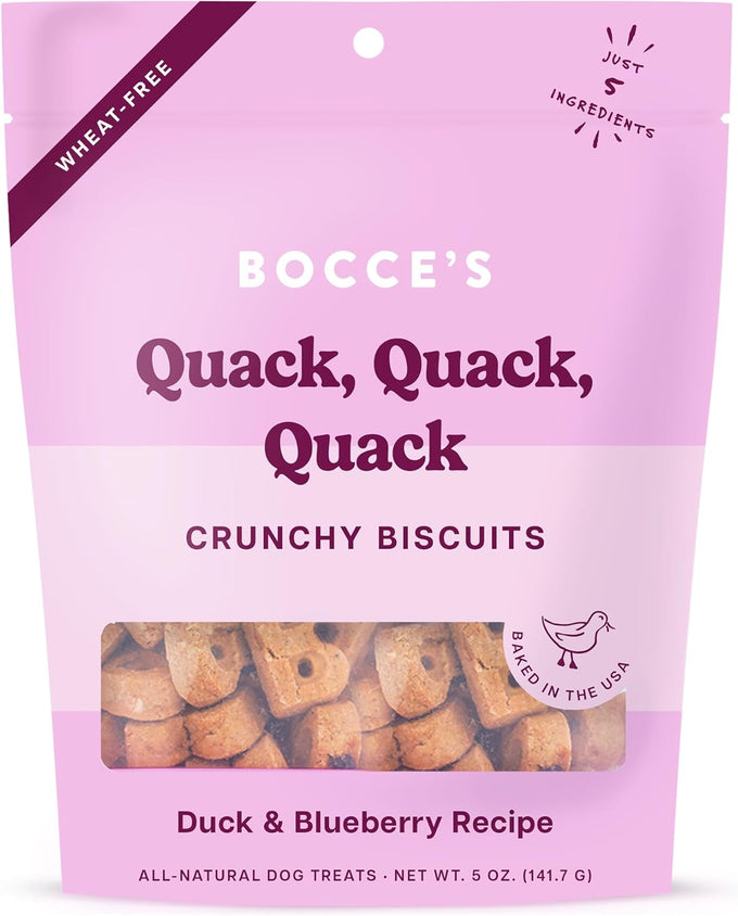 Bocce's Bakery - Limited Edition Wheat-Free Dog Treats, Burgers & Fries Biscuits, 5 oz, Wheat-Free, Made in USA