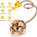 Migipaws Interactive MigiMouse Cat Toy: 360° Rolling, Rechargeable, Squeak, Realistic, Brown Long