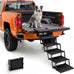 Oiilores extra-wide foldable dog stairs for large breeds, 5 steps, 250 lbs capacity, non-slip surface, 17x5x13 inches compact size