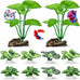 2-pack artificial silk aquarium plants for betta fish tank decorations, goldfish, reptile terrarium accessories, gold