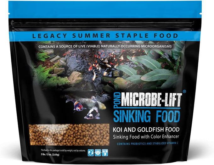 microbe-lift mllspmd sinking fish food pellets 3 pounds for live goldfish and koi