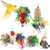 loofah bird shredding toy for parakeet conure cockatiel budgies lovebird parrotlet cage accessories