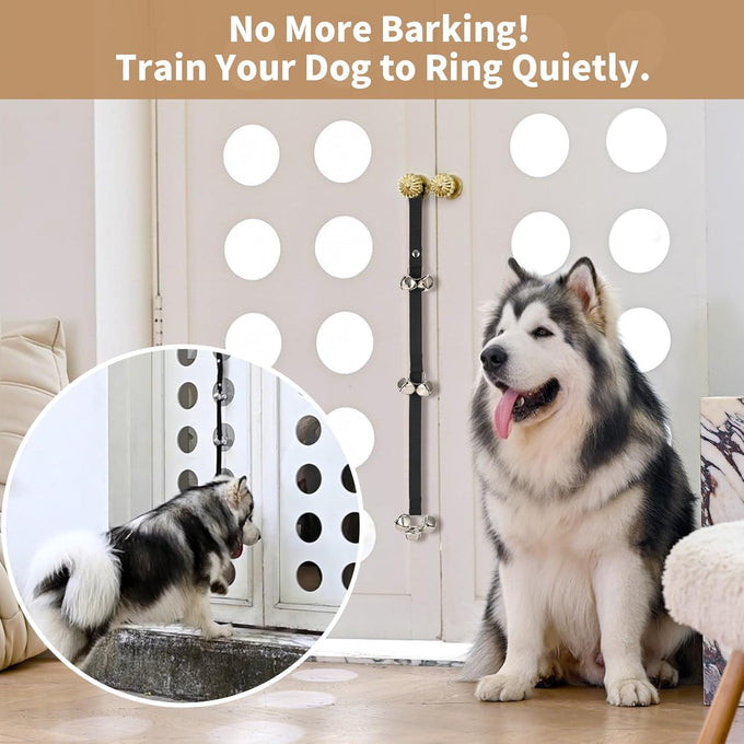 Luckyiren Upgraded Puppy Bells Dog Doorbells for Door Knob Training Go Outside Premium Quality 3 Snaps Adjustment