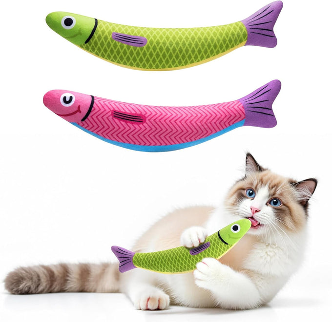 PetBusy cat toys with 5000mg organic catnip and silvervine, baby-grade soft and safe chew kicker for indoor cats and kittens