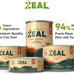 zeal new zealand high protein grain free wet cat food with superfoods beef 6oz can 12 pack