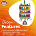 Super Bird Creations SB680 Balsa Stack Bird Toy for Small Parrots, 6.5" x 2" size, Balsa and Plastic Beads