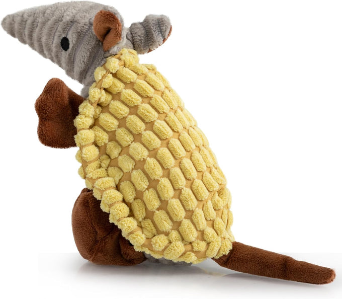 holy-pet-plush-dog-squeaky-toy-armadillo-gray-8-inch-small-medium-large-breed