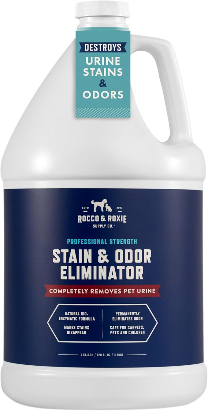 Rocco & Roxie 1-Gallon Pet Enzyme Carpet Stain & Odor Eliminator for Home, Safe for Pets & Children