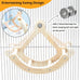 Wooden Bird Perch Toy with 4 Swinging Perches for Parakeet, Budgies, Conure, and Parrot Exercise and Enrichment